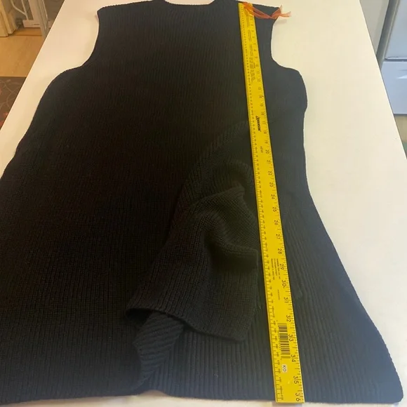 ELOQUII XL black knit sleeveless sheath tunic dress pockets knit side slits vest - Picture 10 of 10